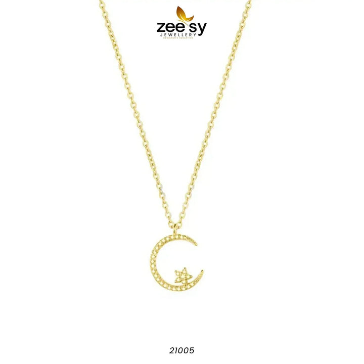 Chandi Moon Pendant Pendants - Zeesy Jewellery Pakistan | Premium Artificial & Imitation Jewellery