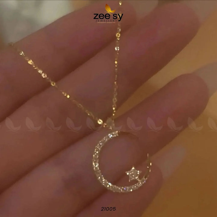 Chandi Moon Pendant Pendants - Zeesy Jewellery Pakistan | Premium Artificial & Imitation Jewellery