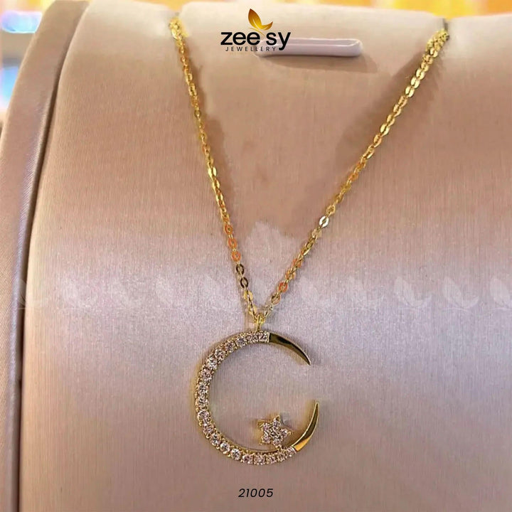 Chandi Moon Pendant Pendants - Zeesy Jewellery Pakistan | Premium Artificial & Imitation Jewellery