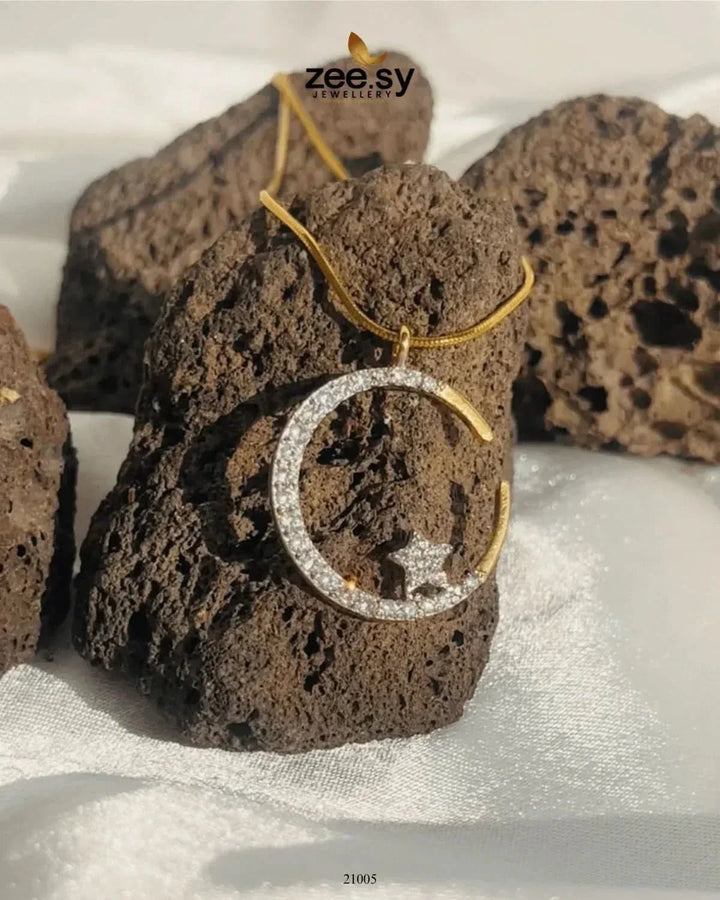Chandi Moon Pendant Pendants - Zeesy Jewellery Pakistan | Premium Artificial & Imitation Jewellery