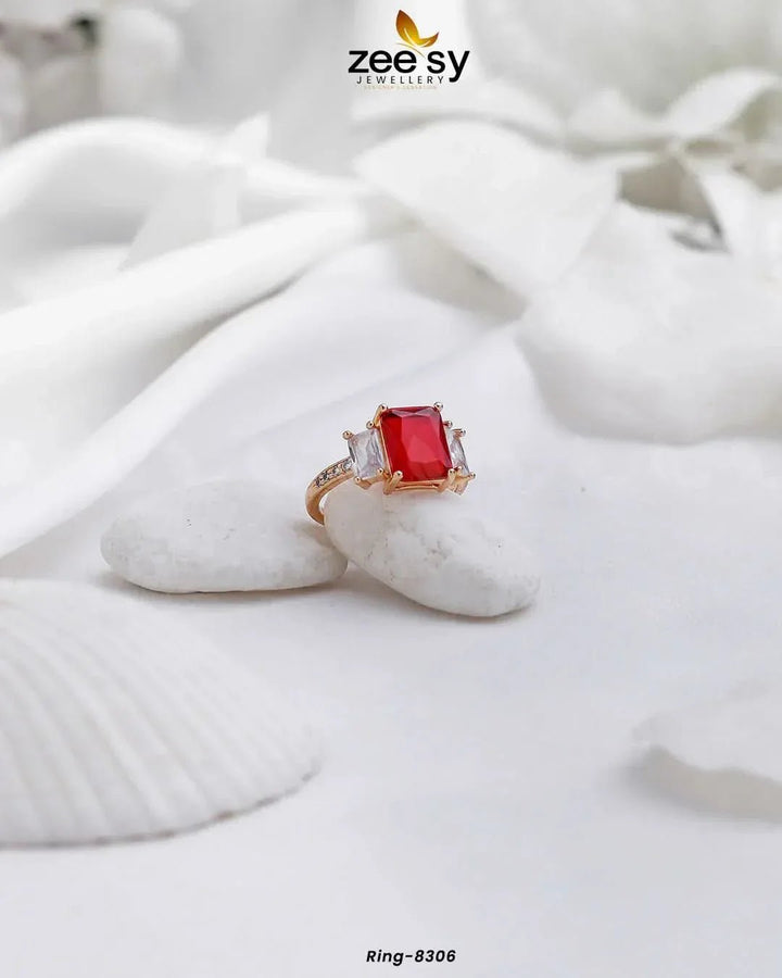 Ring-8306 Red Rings - Zeesy Jewellery Pakistan | Premium Artificial & Imitation Jewellery