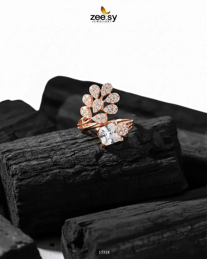 Delicate Leaf Ring Rings - Zeesy Jewellery Pakistan | Premium Artificial & Imitation Jewellery
