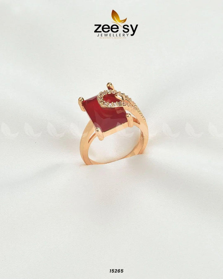 Elegance Ring Red Rings - Zeesy Jewellery Pakistan | Premium Artificial & Imitation Jewellery