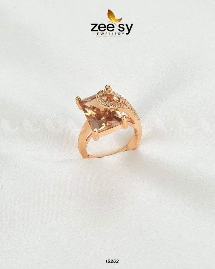Elegance Ring Champagne Rings - Zeesy Jewellery Pakistan | Premium Artificial & Imitation Jewellery