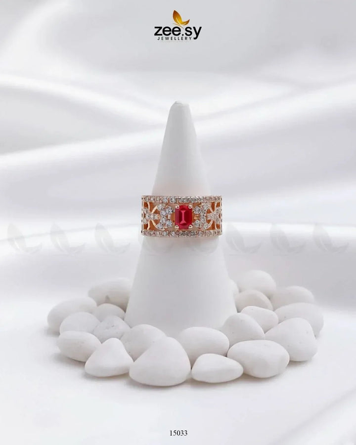Capucine Stepping Stone Zircon Ring Finger Ring - Zeesy Jewellery Pakistan | Premium Artificial & Imitation Jewellery