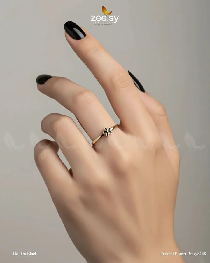 Enamel flower Ring-8248 Rings - Zeesy Jewellery Pakistan | Premium Artificial & Imitation Jewellery