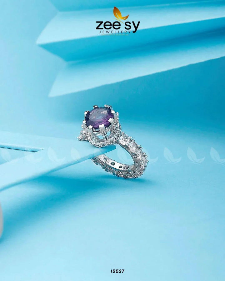 Moana Ring Silver Purple Rings - Zeesy Jewellery Pakistan | Premium Artificial & Imitation Jewellery