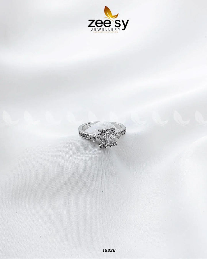 Exclusive Zircon Ring Silver Rings - Zeesy Jewellery Pakistan | Premium Artificial & Imitation Jewellery