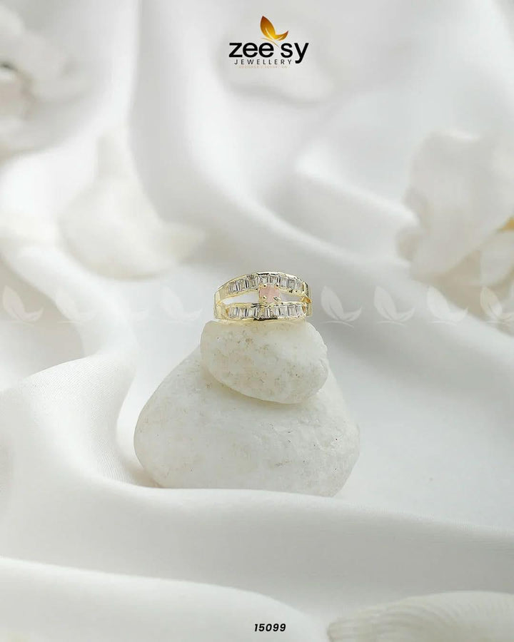 Mirage Ring Golden Pink Rings - Zeesy Jewellery Pakistan | Premium Artificial & Imitation Jewellery