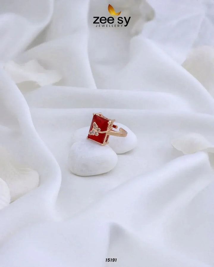 Butterfly Ring Red Rings - Zeesy Jewellery Pakistan | Premium Artificial & Imitation Jewellery