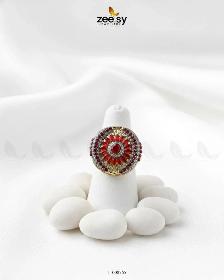 Zircon Cluster Ring-8245 Rings - Zeesy Jewellery Pakistan | Premium Artificial & Imitation Jewellery