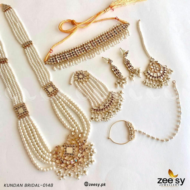 Kundan Bridal-0148 Bridal Set - Zeesy Jewellery Pakistan | Premium Artificial & Imitation Jewellery