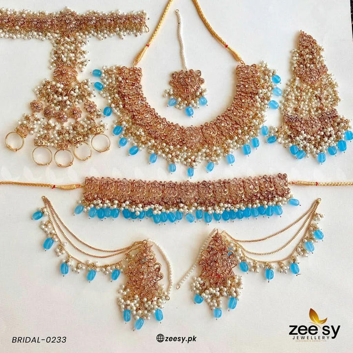 BRIDAL-0233 Feroza Bridal Set - Zeesy Jewellery Pakistan | Premium Artificial & Imitation Jewellery