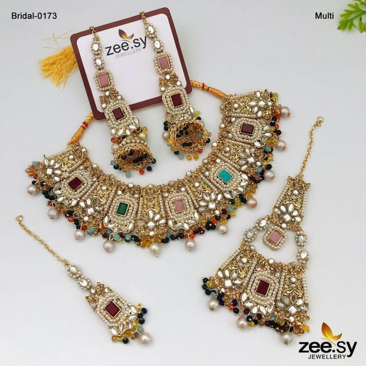 Bridal-0173 Multi Bridal Set - Zeesy Jewellery Pakistan | Premium Artificial & Imitation Jewellery