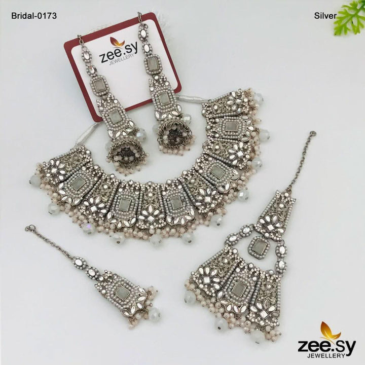Bridal-0173 Silver Bridal Set - Zeesy Jewellery Pakistan | Premium Artificial & Imitation Jewellery