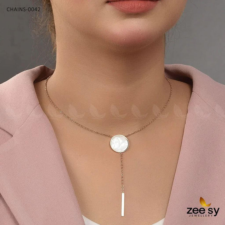 Chains - 0042 Golden White chains - Zeesy Jewellery Pakistan | Premium Artificial & Imitation Jewellery