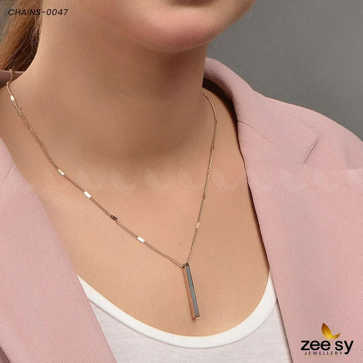 Chains-0047 Silver Black chains - Zeesy Jewellery Pakistan | Premium Artificial & Imitation Jewellery