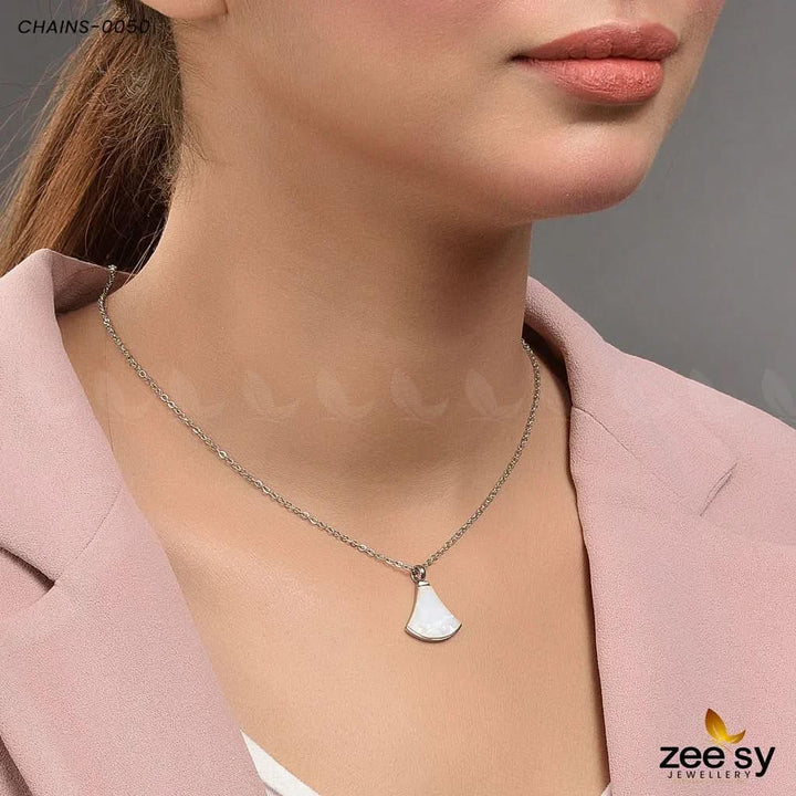 Chains-0050 Silver White chains - Zeesy Jewellery Pakistan | Premium Artificial & Imitation Jewellery