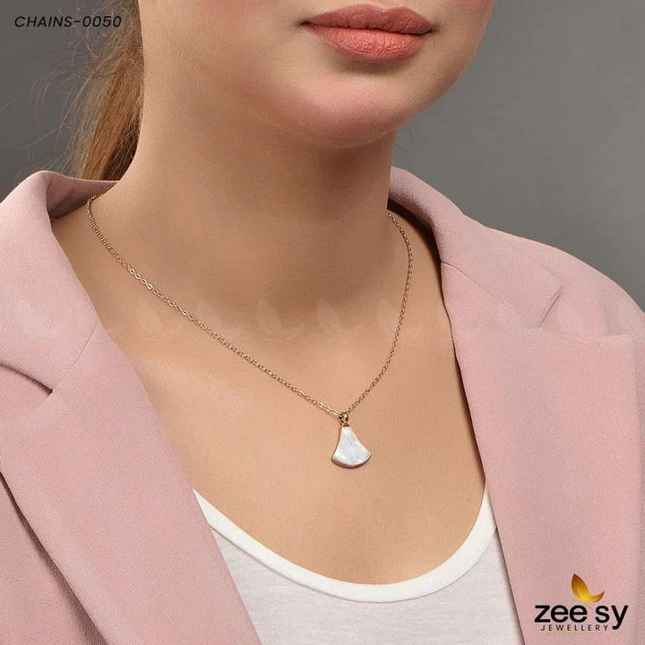 Chains-0050 Golden White chains - Zeesy Jewellery Pakistan | Premium Artificial & Imitation Jewellery