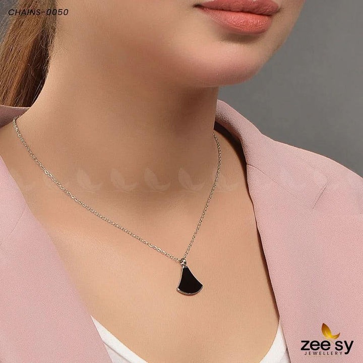Chains-0050 Silver Black chains - Zeesy Jewellery Pakistan | Premium Artificial & Imitation Jewellery