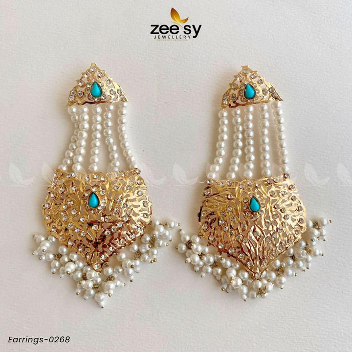 Shamsa Luxury Jhumar Earring Earrings - Zeesy Jewellery Pakistan | Premium Artificial & Imitation Jewellery