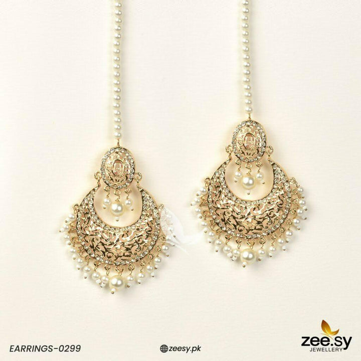 EARRINGS-0299 Pearl Earrings - Zeesy Jewellery Pakistan | Premium Artificial & Imitation Jewellery
