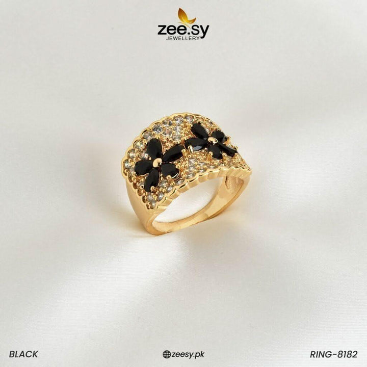 RING-8182 Black Finger Ring - Zeesy Jewellery Pakistan | Premium Artificial & Imitation Jewellery