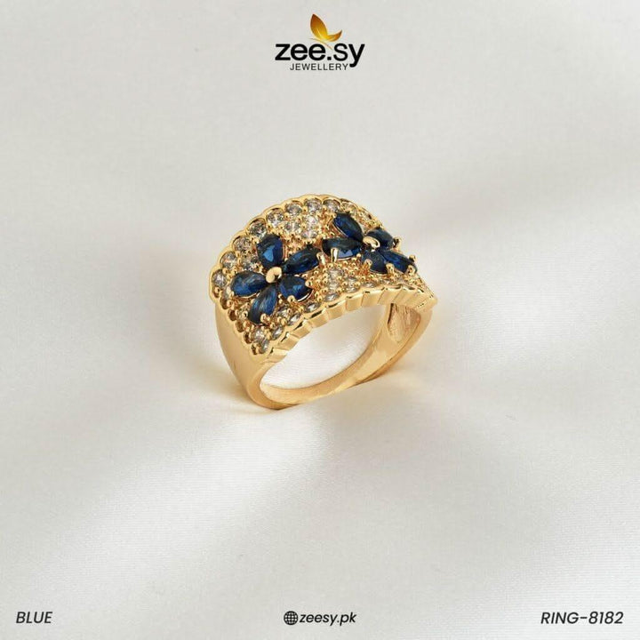 RING-8182 Blue Finger Ring - Zeesy Jewellery Pakistan | Premium Artificial & Imitation Jewellery