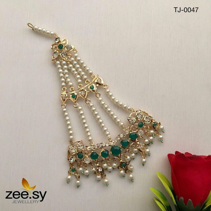 JHUMAR-0047 Green jhumar - Zeesy Jewellery Pakistan | Premium Artificial & Imitation Jewellery