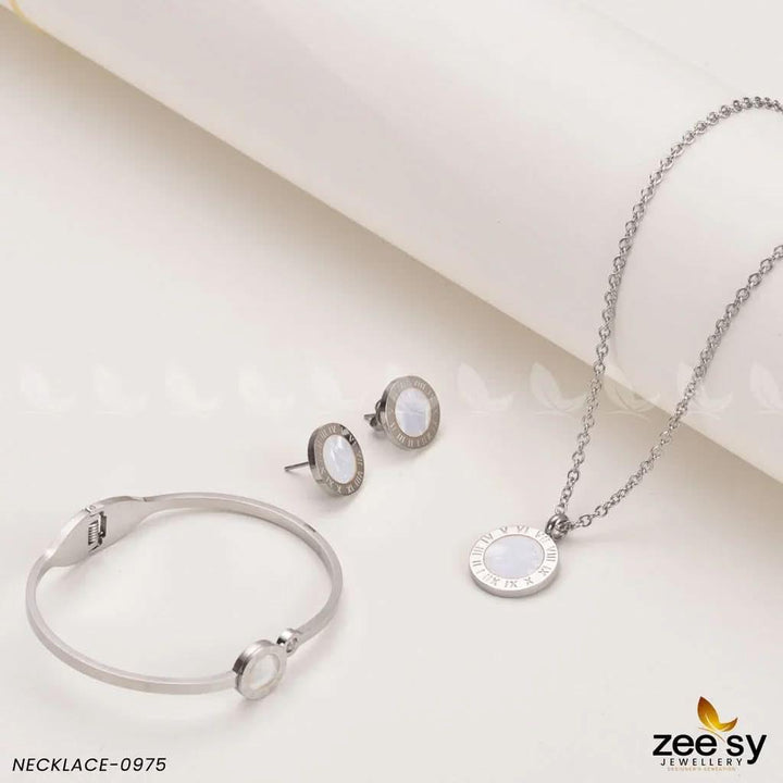 NECKLACE-0975 White Necklace Sets - Zeesy Jewellery Pakistan | Premium Artificial & Imitation Jewellery
