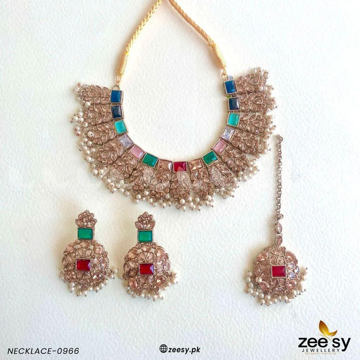 Imperial Heirloom Luxe Bridal Set Multi Necklace Sets - Zeesy Jewellery Pakistan | Premium Artificial & Imitation Jewellery