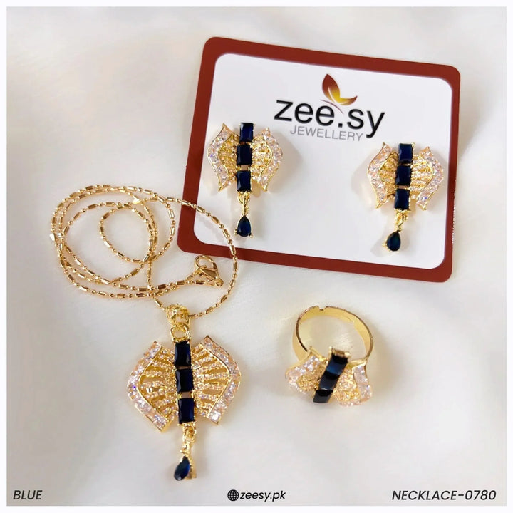 Necklace-0780 Blue Necklace Sets - Zeesy Jewellery Pakistan | Premium Artificial & Imitation Jewellery