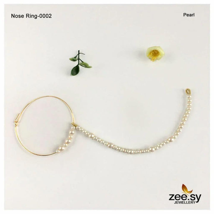 Wedding Nose Ring-0001 Pearl Nose ring - Zeesy Jewellery Pakistan | Premium Artificial & Imitation Jewellery