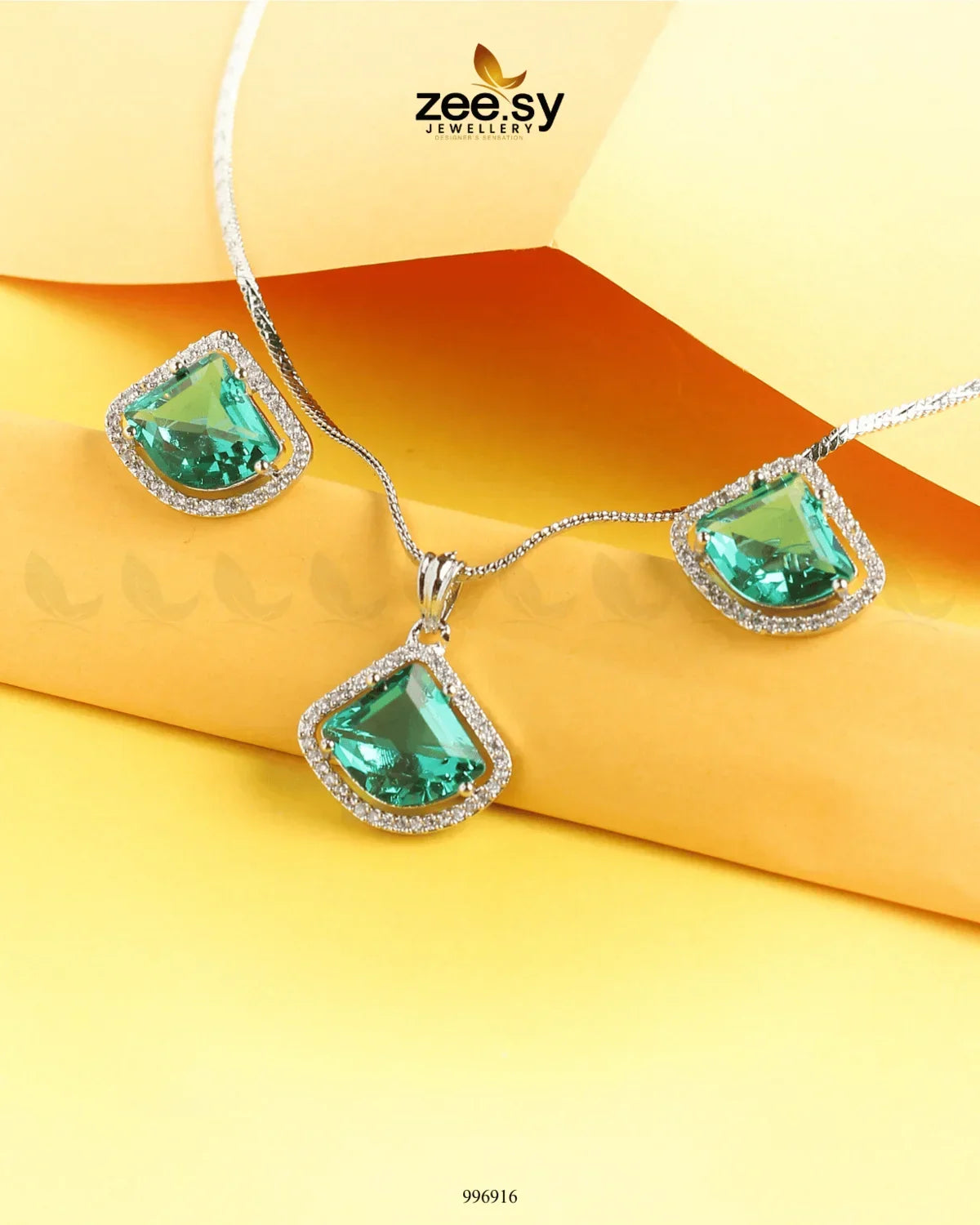 Meissa Pendant Set Teal - Zeesy Jewellery