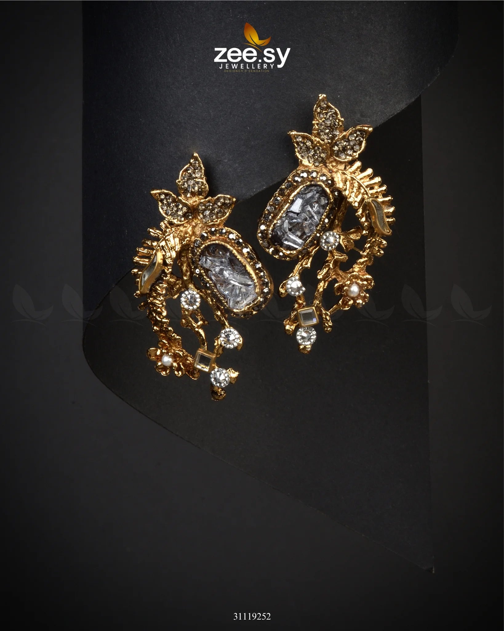 Meridian Earrings Metallic - Zeesy Jewellery