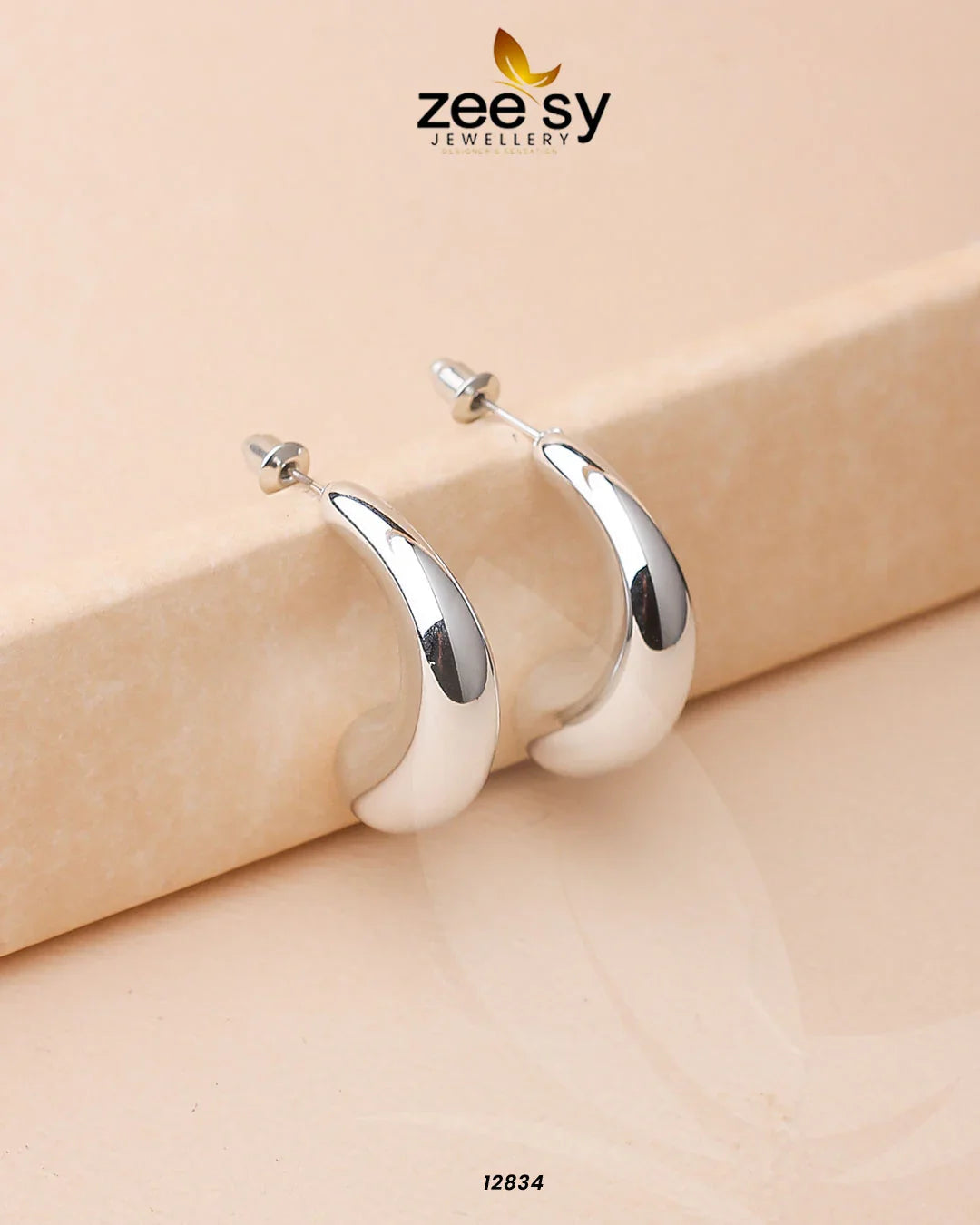 Elysian Earrings Silver - Zeesy Jewellery