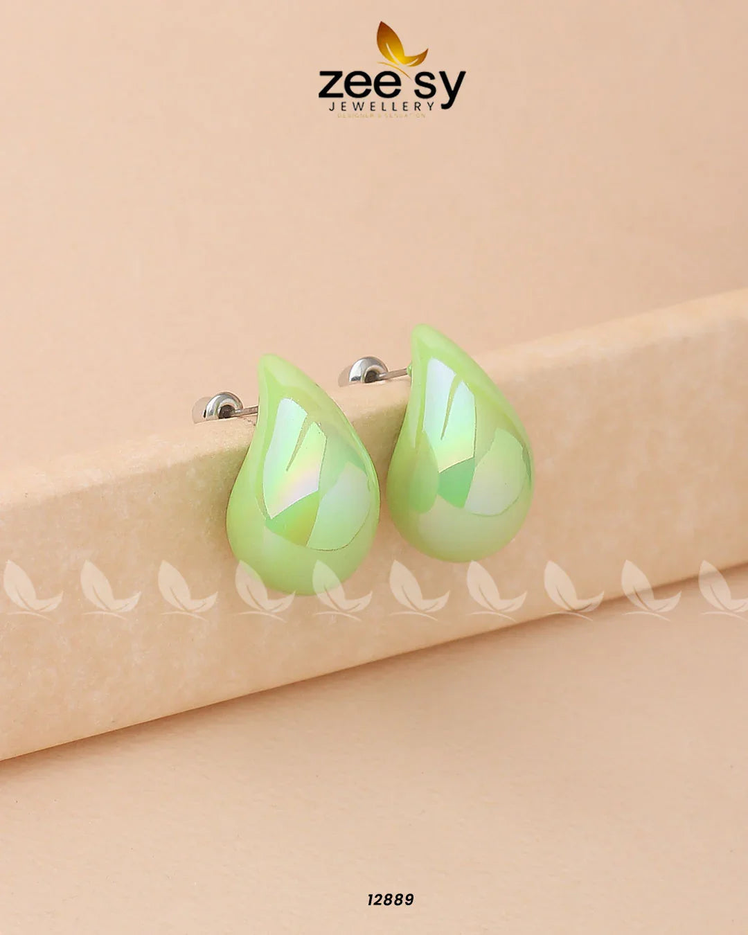 Clarkia Earrings Mint Green - Zeesy Jewellery
