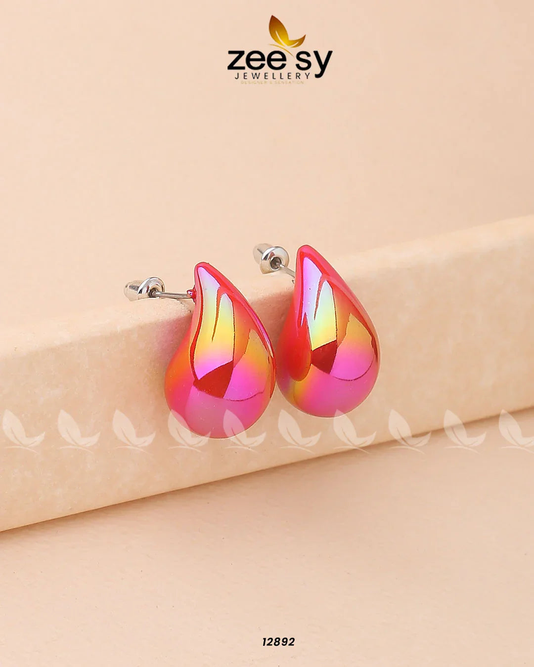 Clarkia Earrings Fuschia - Zeesy Jewellery