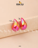 Clarkia Earrings Fuschia - Zeesy Jewellery