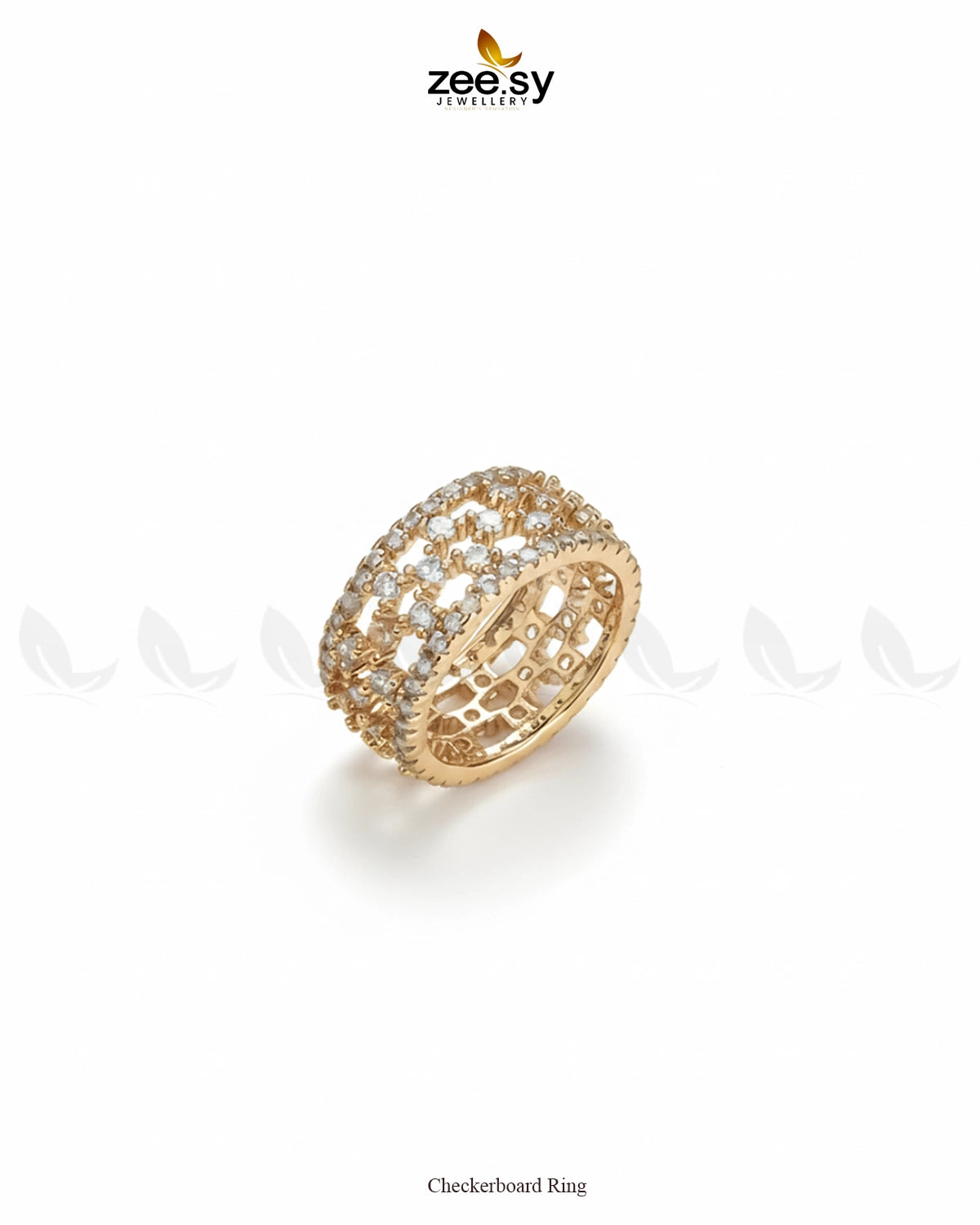 Checkerboard Ring - Zeesy Jewellery