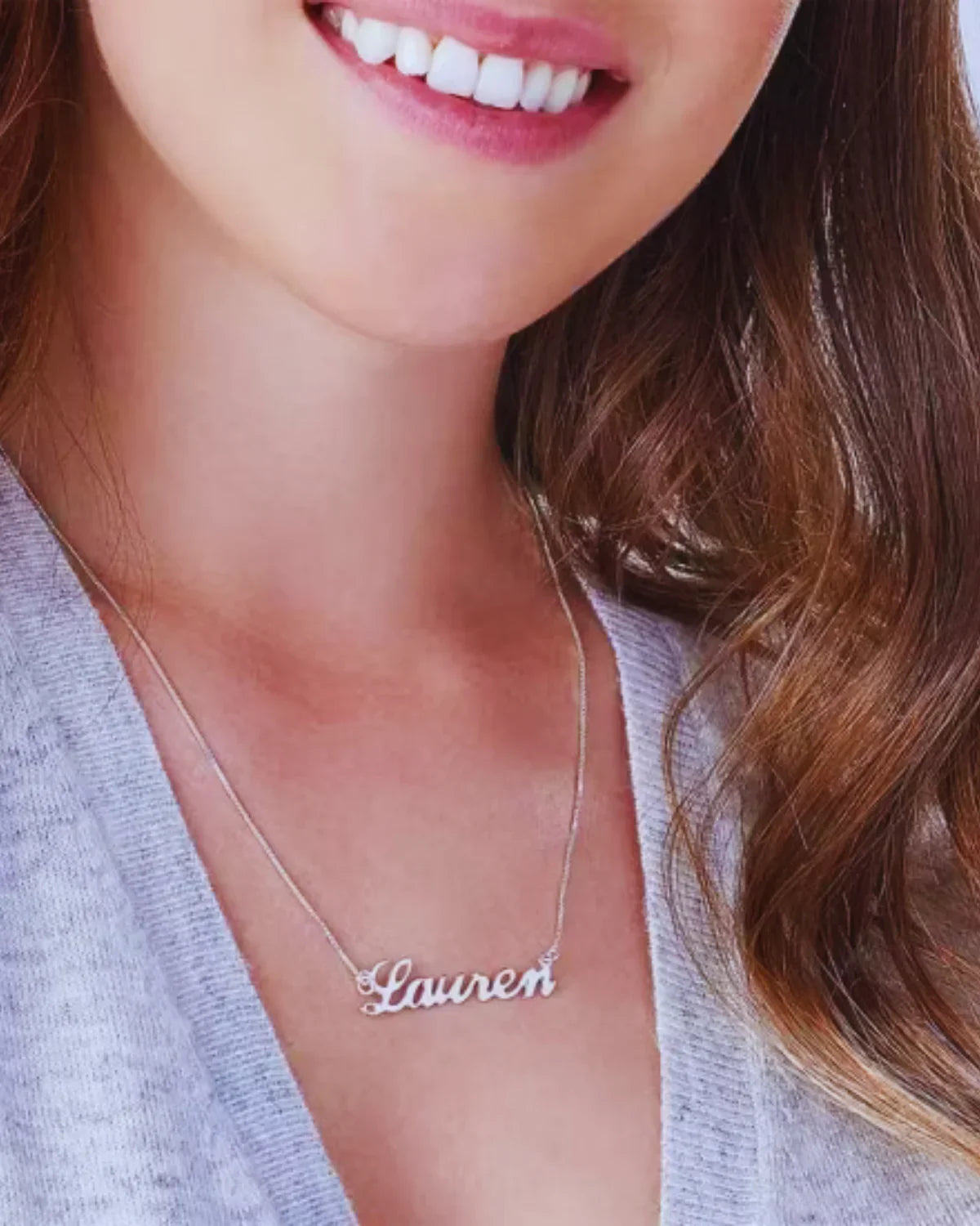 Personalized Name Necklace - Silver - Zeesy Jewellery