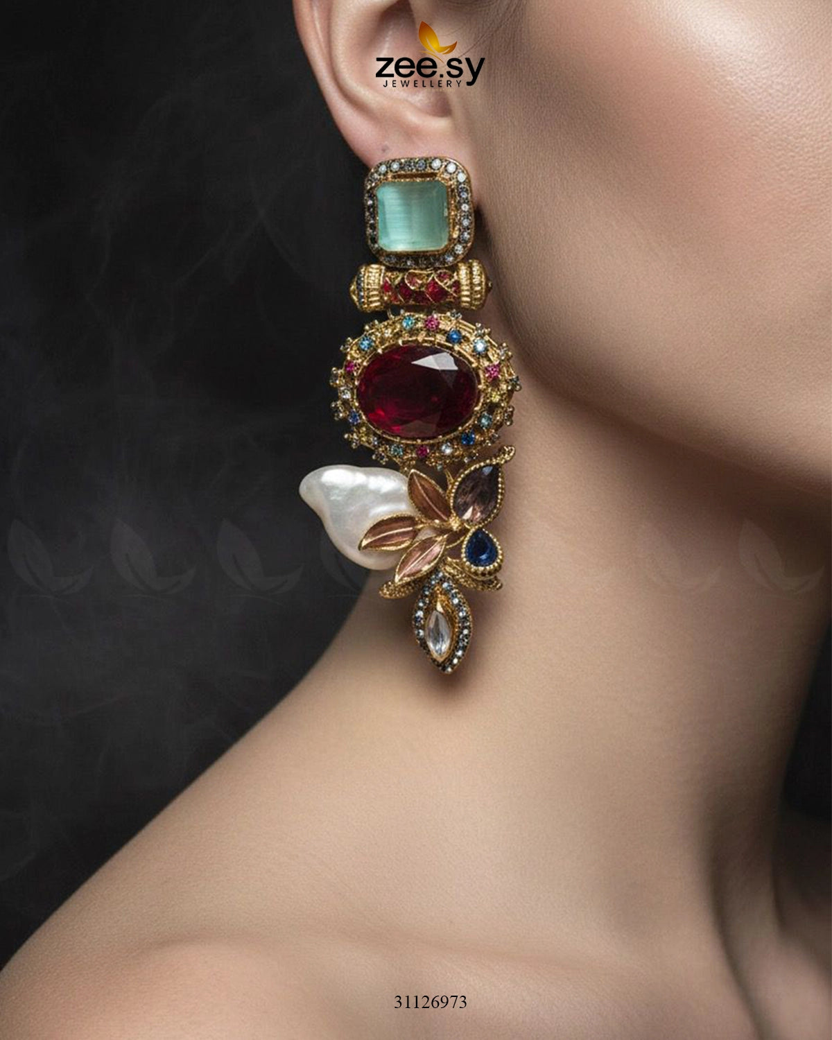 Bloom Stud Baroque Pearl Earrings - Zeesy Jewellery