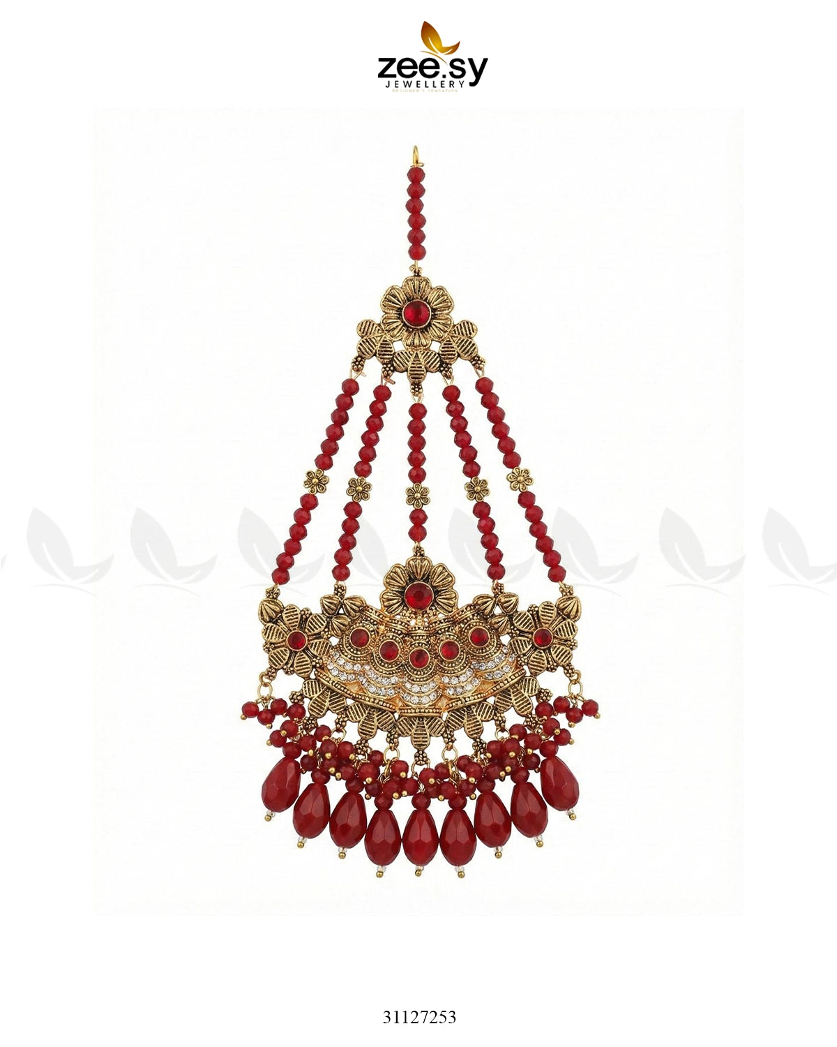 Antique Bloom Pearl Cascade Jhumar - Zeesy Jewellery