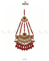 Antique Bloom Pearl Cascade Jhumar - Zeesy Jewellery