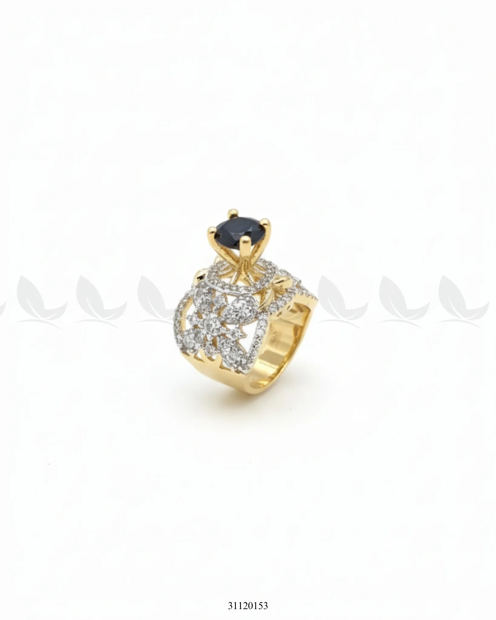 Queen's Vintage Treasure Ring Black - Zeesy Jewellery