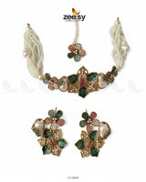 Helix Choker Necklace Set Multi - Zeesy Jewellery