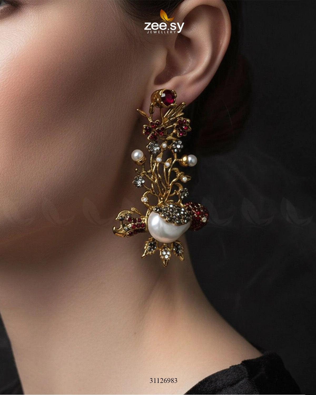 Traditional Turkish Heritage Stone Earrings - Zeesy Jewellery