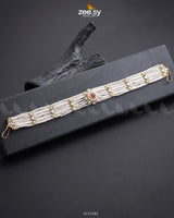 Precious Multi Royal Sheesh Patti Pearl Red - Zeesy Jewellery