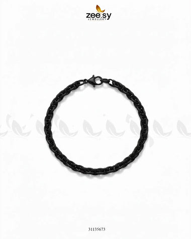 Midnight Bold Braided Bracelet for Men Black Bracelet - Zeesy Jewellery Pakistan | Premium Artificial & Imitation Jewellery