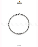 Storm Small Rope Bracelet for Men Silver - Zeesy Jewellery
